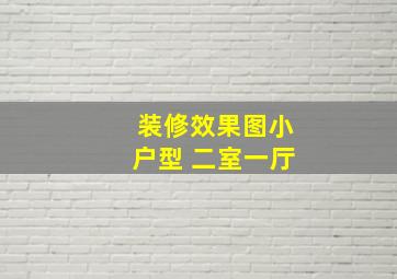 装修效果图小户型 二室一厅